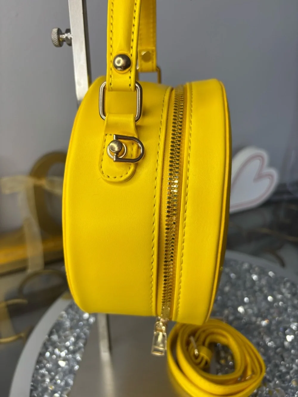 Yellow Citrus Round Crossbody Bag - Picture 7 of 12
